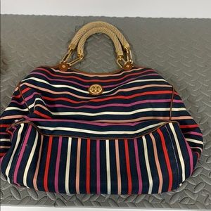 Tory Burch multicolored purse with straw handles